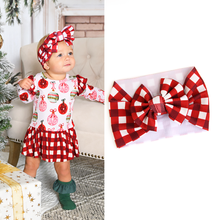 Emery Plaid HEADWRAP Christmas Baby Toddler Hair Accessory