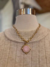 Framed & Faceted Stone Necklace