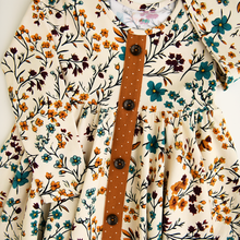 Maren Floral BUTTON DRESS Kids Fall Outfit