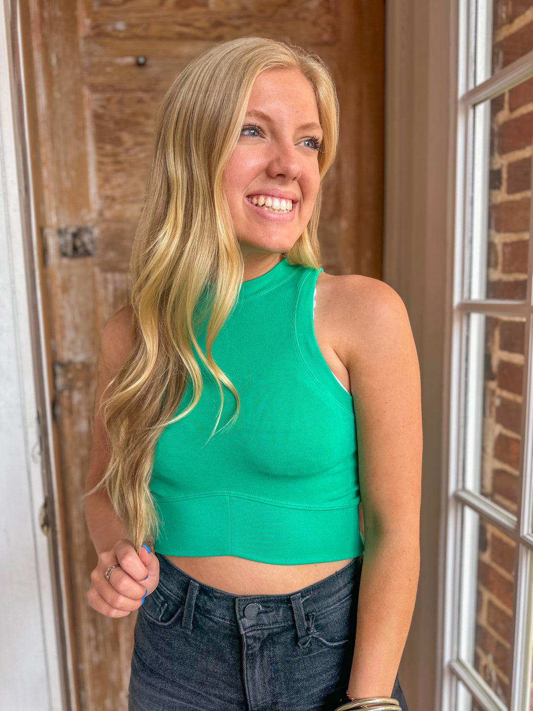 Tinley Cut Hem Crop Tank