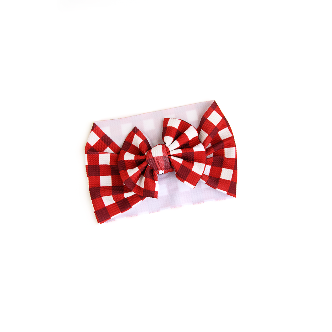 Emery Plaid HEADWRAP Christmas Baby Toddler Hair Accessory