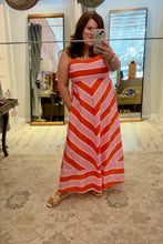 Sunset Chevron Stripe Midi Dress