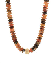 Metal & Color Rondelle Beads Necklace