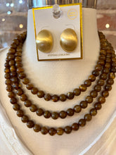 Triple Row Beaded Necklace