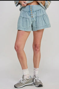 Hadley Fleur Denim Shorts