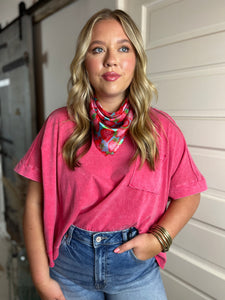 Darla Washed Oversized Crop Box Tee