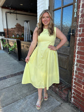 THML Sunshine Stroll Gathered Waist Midi Dress