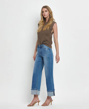 Julie High Rise Cuffed wide leg Jeans