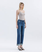 Niko High Rise Cuffed Straight Jean