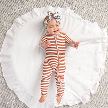 Chase Brown Ribbed ZIP Bamboo Baby Sleepies Little