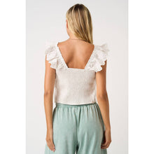 Southern Charm Eyelet Crop Top