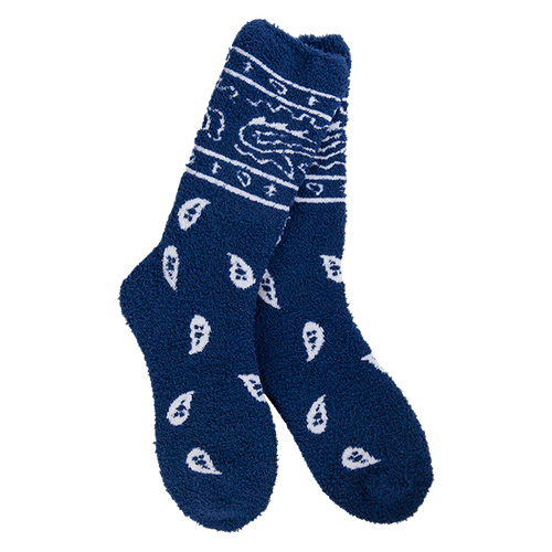 Cozy Crew Bandana Navy Socks