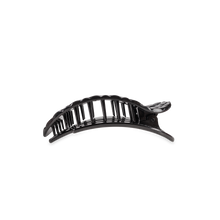 Flat Round Hair Clip | Small | Jet Black Quilted