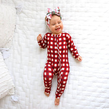 Emery Plaid ZIP Bamboo Baby Sleepy