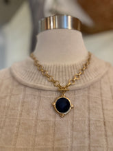Framed & Faceted Stone Necklace