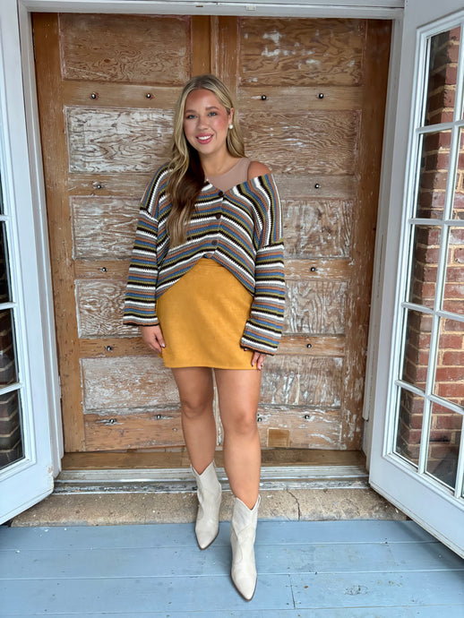 THML Paige Suede Skirt
