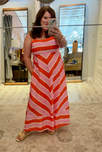 Sunset Chevron Stripe Midi Dress
