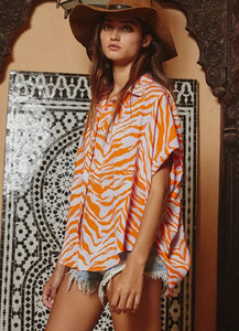 Tiger Town Oversized Button Up Shirt