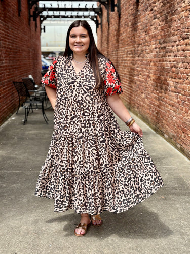 Feline Fine Puff Sleeve Dress THML