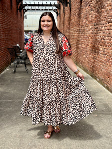 Feline Fine Puff Sleeve Dress THML