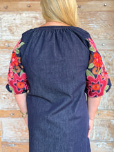 THML Burgundy Bloom Denim Dress