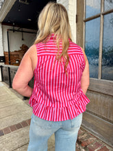 Candy Stripe Peplum Top
