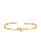 Knot Brass Hammered Cuff Bracelet