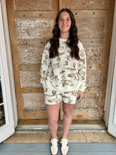 Piper Western Print Knit Shorts