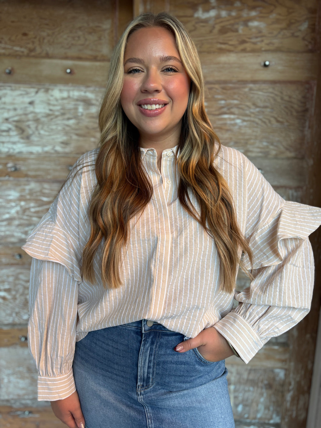 Elliott Striped Button Down Shirt