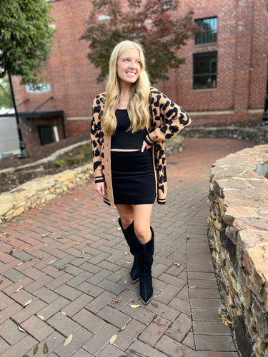 Peyton Cheetah Oversized Long Cardigan