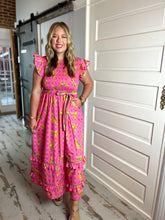 Charming Cheetah Cotton Poplin Smocked Midi Dress