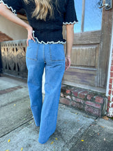 Meadow Straight Wide Leg Denim Pants