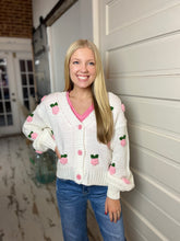 Feeling Peachy Flower Applique Cardigan