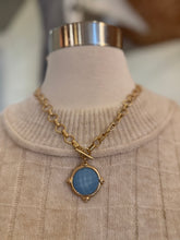 Framed & Faceted Stone Necklace