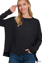 Byrdie Raw Edge Boat Neck Top