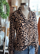 Feline Fine Long Sleeve Cheetah Print Top THML
