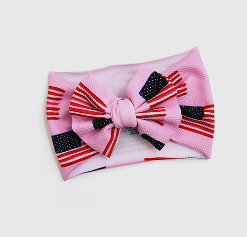 Betty Pink Flag Headwrap