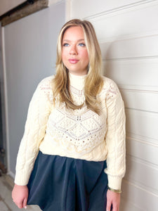 Lacey Little Thing Cream Knit Sweater