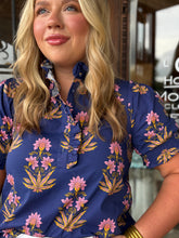 Darla Ruffled Mock Neck Blouse