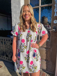 THML Gwen Puff Sleeve Floral Dress