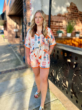 Florals and Fruit Wavy Trim Shorts