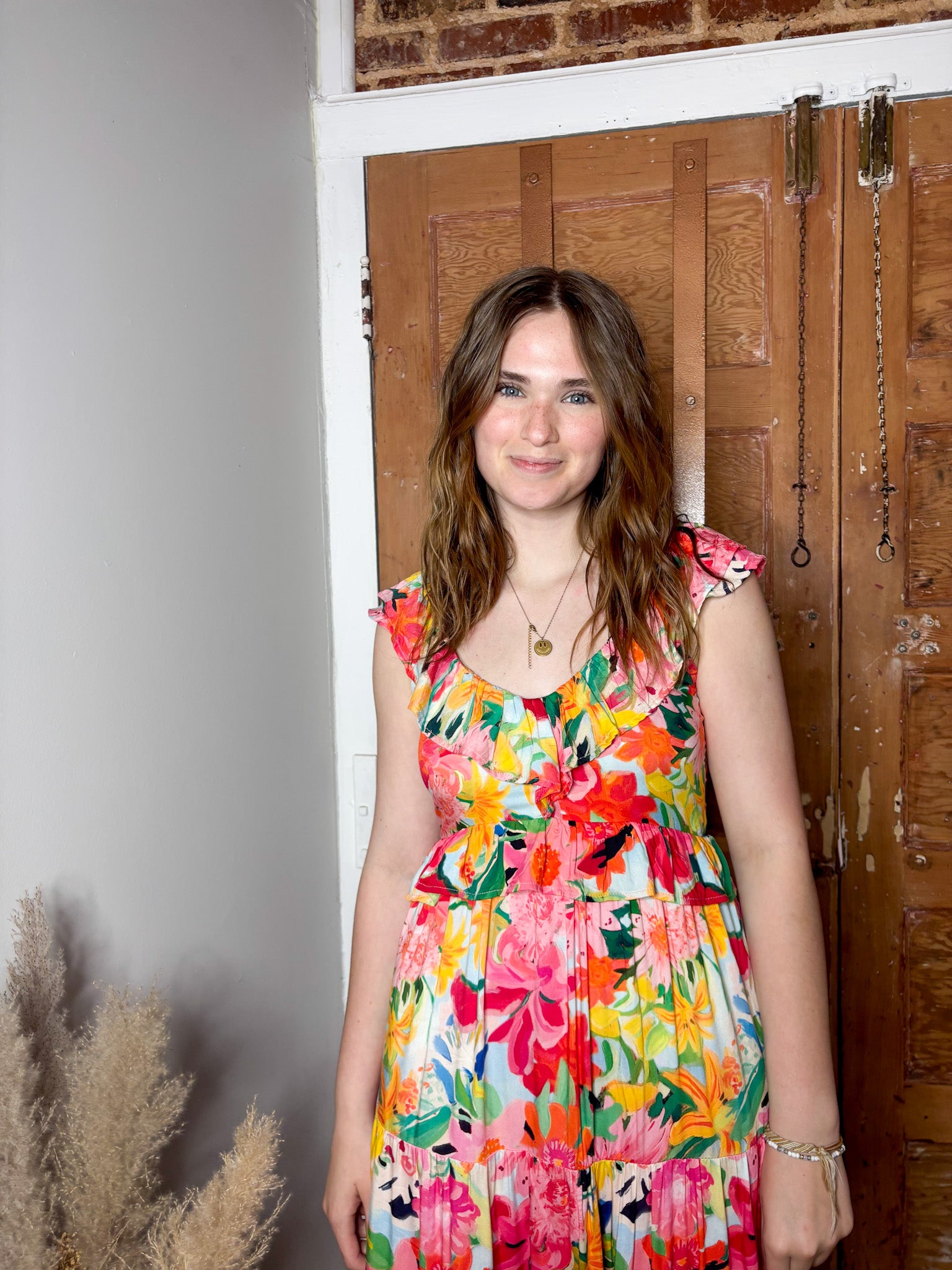 Brunch in Maui Floral Maxi Dress Thml Pink/Floral / XL Brunch in Maui Floral Maxi Dress Thml Pink/Floral / XL