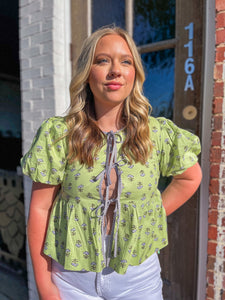 Francis Grace Front Tie Blouse