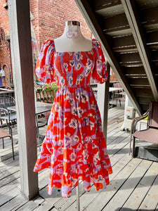 Dreamsicle & Lavendar Midi Dress