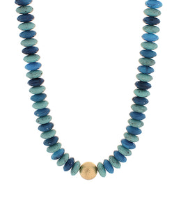 Metal & Color Rondelle Beads Necklace