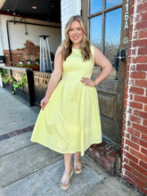 THML Sunshine Stroll Gathered Waist Midi Dress