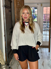Striped Raglan Long Sleeve Top
