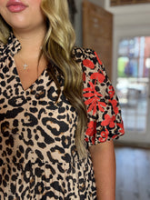 Feline Fine Puff Sleeve Dress THML