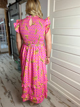 Charming Cheetah Cotton Poplin Smocked Midi Dress