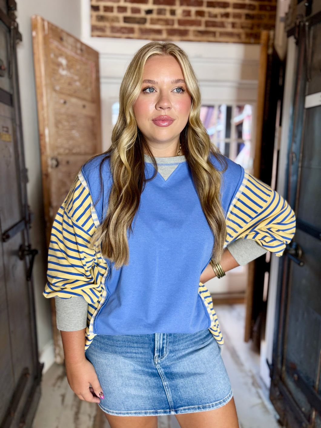 Grace Striped Casual Knit Top